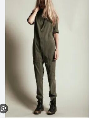 NLST Olive Utility Zip Jumpsuit